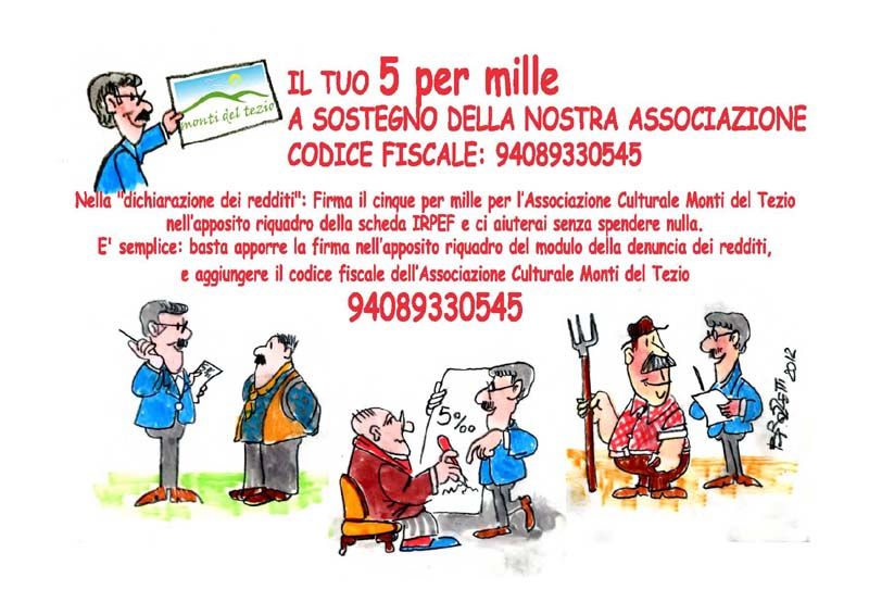 5 per mille monti del tezio