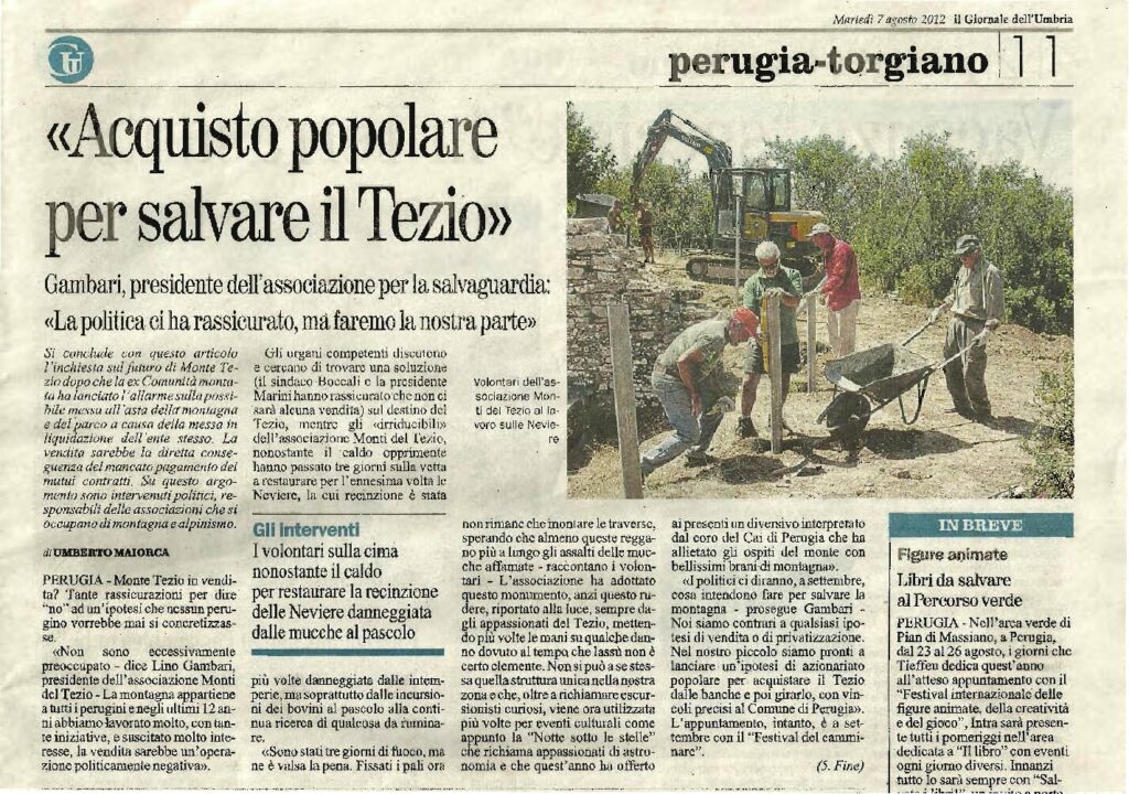 thumbnail of 07.08.2012 Giornale dell’Umbria – Acquisto popolare per salvare il Tezio