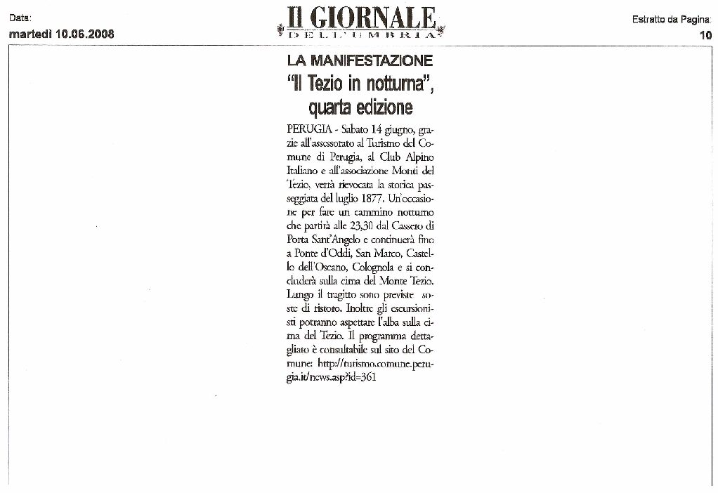 thumbnail of 10.06.2008 Giornale dell’Umbria – La manifestazione Il Tezio in notturna, quarta edizione