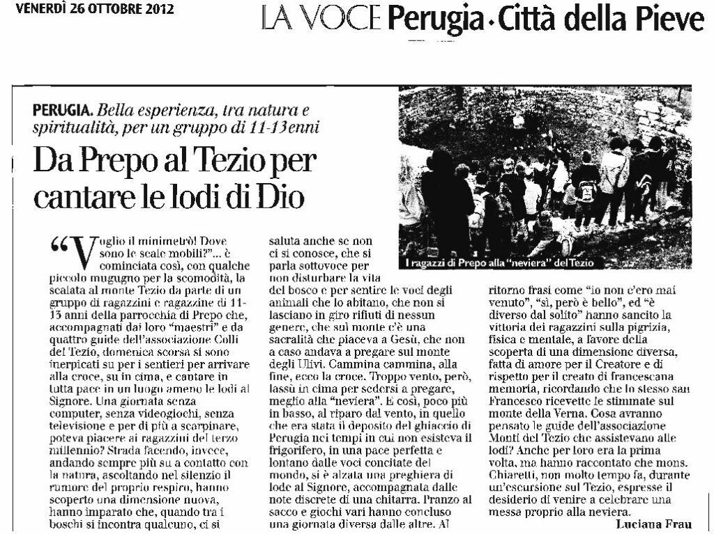 thumbnail of 26.10.2012 La Voce – Da Prepo al Tezio per cantare le lodi di Dio