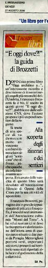 thumbnail of 28.082009 Il Messaggero E oggi dove