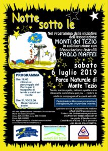 Notte Sotto le Stelle – sabato 6 luglio 2019