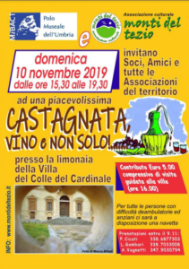 Castagnata alla Villa del Colle del Cardinale – Domenica 10 novembre 2019